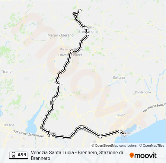 A99 Train Line Map