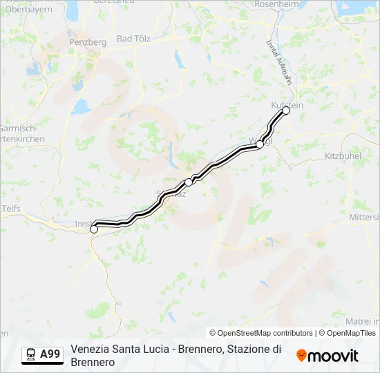 A99 Train Line Map