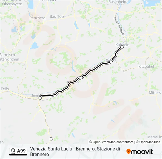 A99 Train Line Map