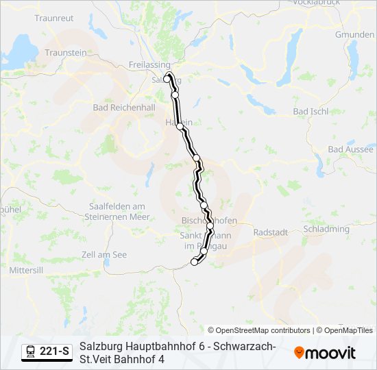 221-S train Line Map