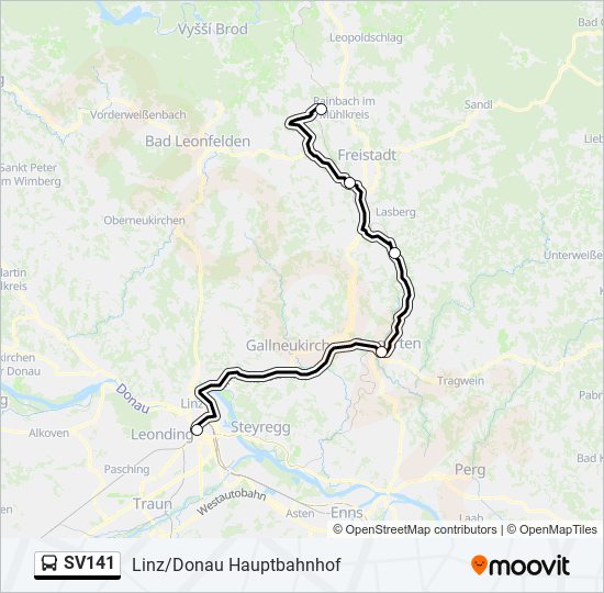 SV141 bus Line Map