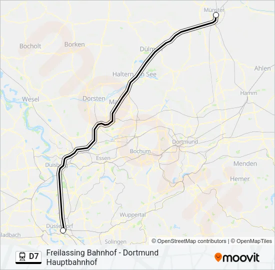 D7 Train Line Map