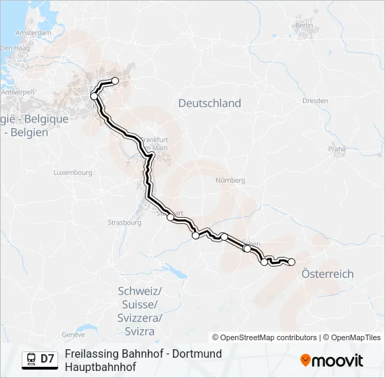 D7 Train Line Map