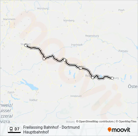 D7 Train Line Map