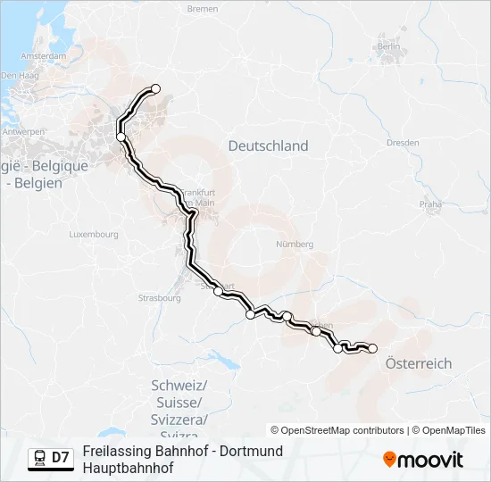 D7 Train Line Map