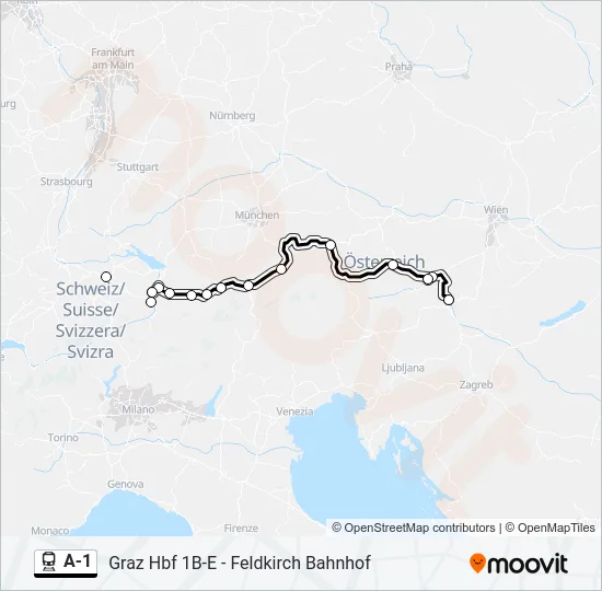 A-1 Train Line Map