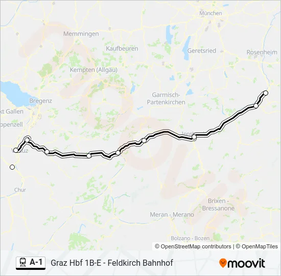 A-1 Train Line Map