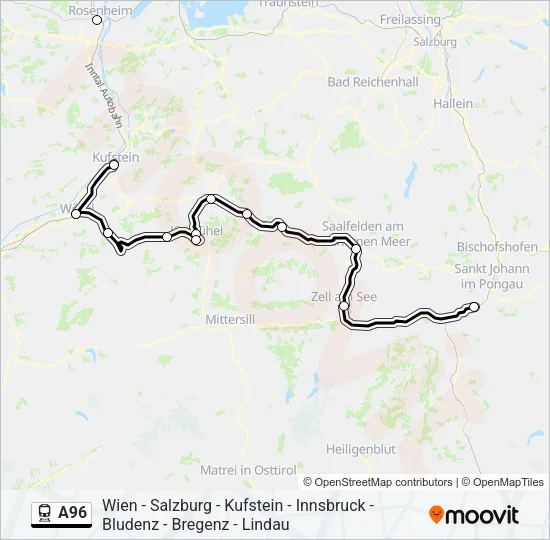 A96 Train Line Map