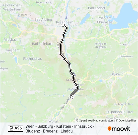 A96 Train Line Map
