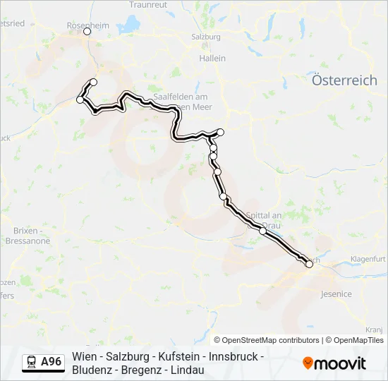 A96 Train Line Map