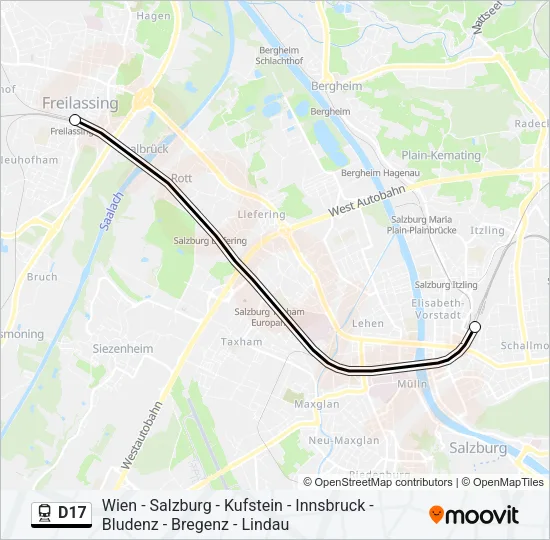 D17 Train Line Map