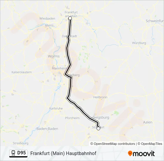D95 Train Line Map