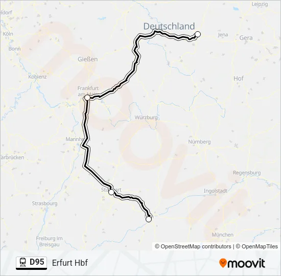 D95 Train Line Map