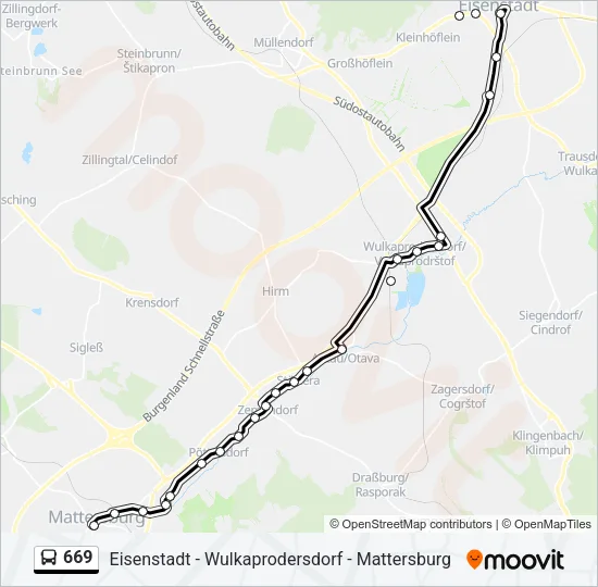 669 Bus Line Map