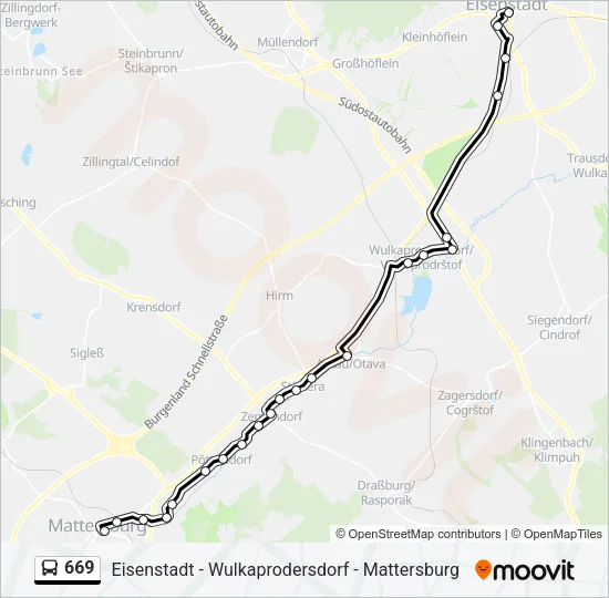 669 Bus Line Map