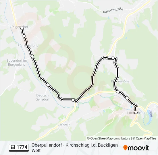 1774 Bus Line Map