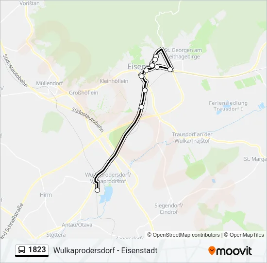 1823 Bus Line Map