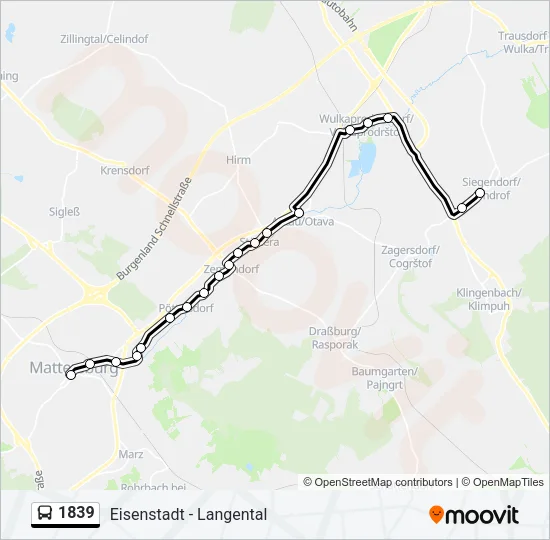 1839 Bus Line Map