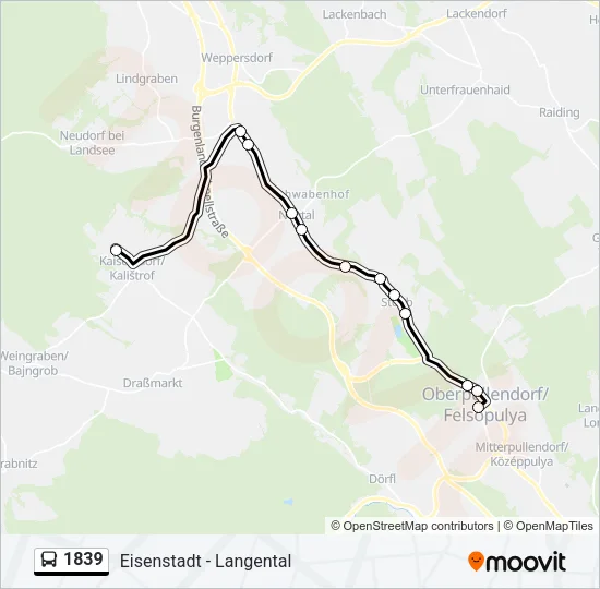 1839 Bus Line Map