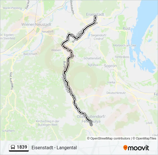 1839 Bus Line Map