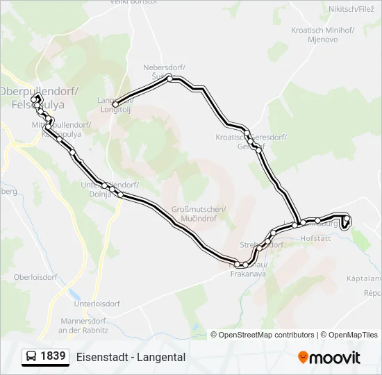 1839 Bus Line Map