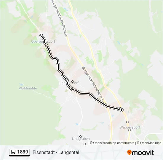 1839 Bus Line Map