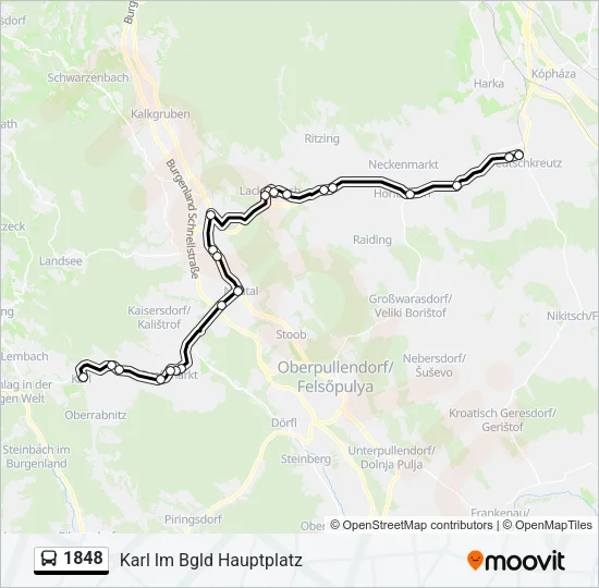 1848 Bus Line Map
