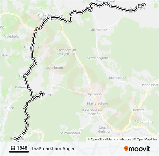 1848 Bus Line Map