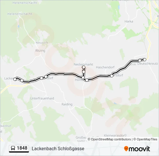 1848 Bus Line Map