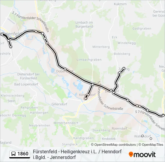 1860 Bus Line Map