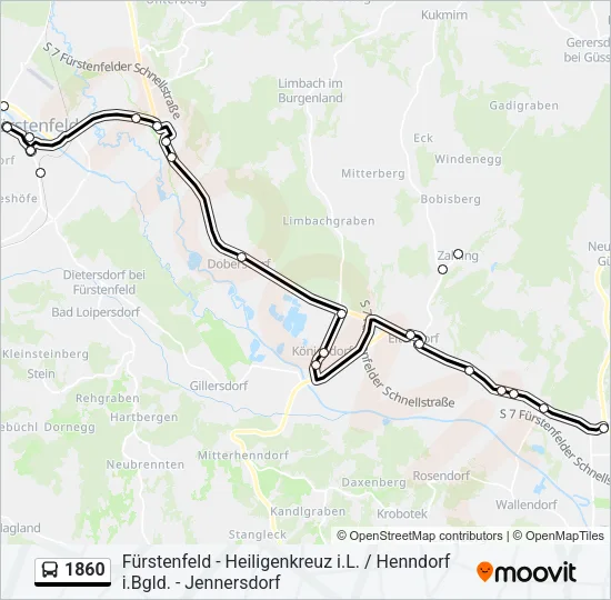 1860 Bus Line Map
