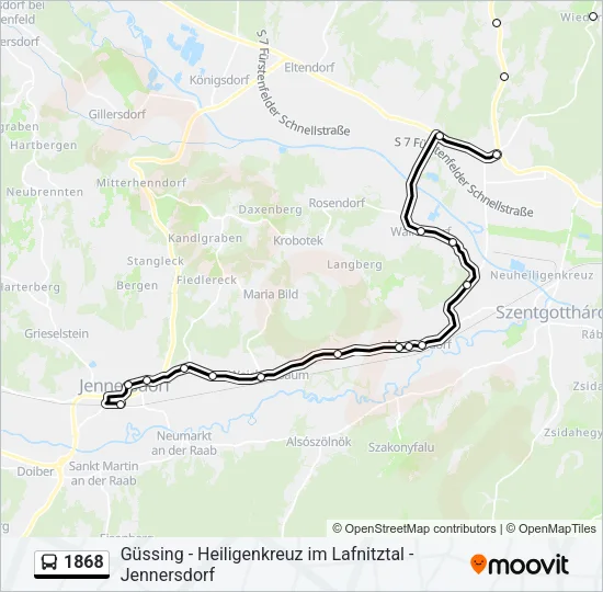 1868 Bus Line Map