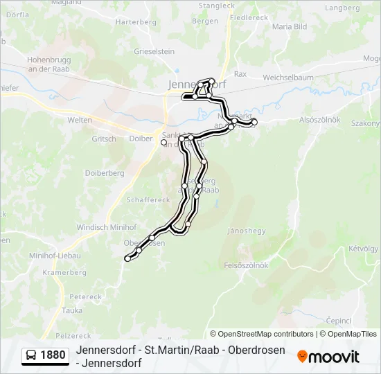1880 Bus Line Map