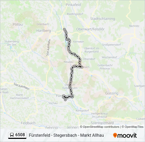 6508 Bus Line Map