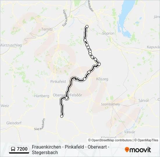 7200 Bus Line Map