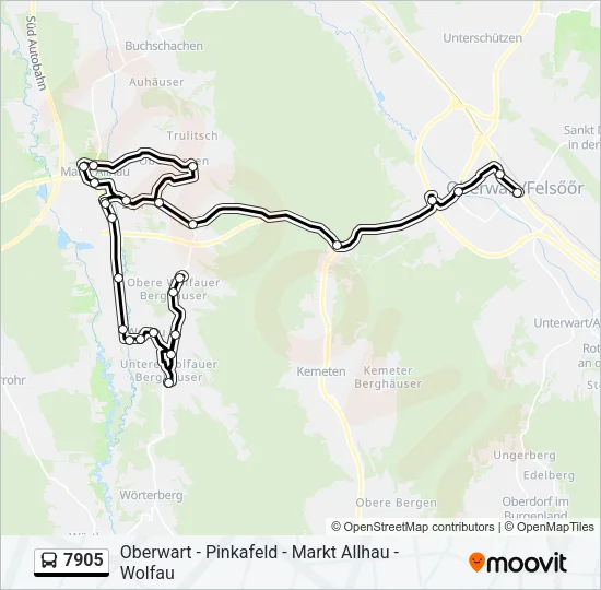 7905 Bus Line Map