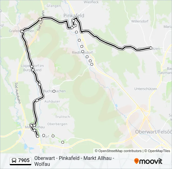 7905 Bus Line Map