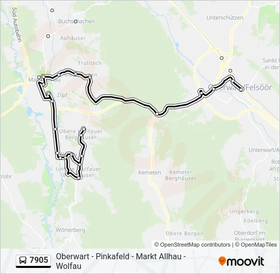 7905 Bus Line Map