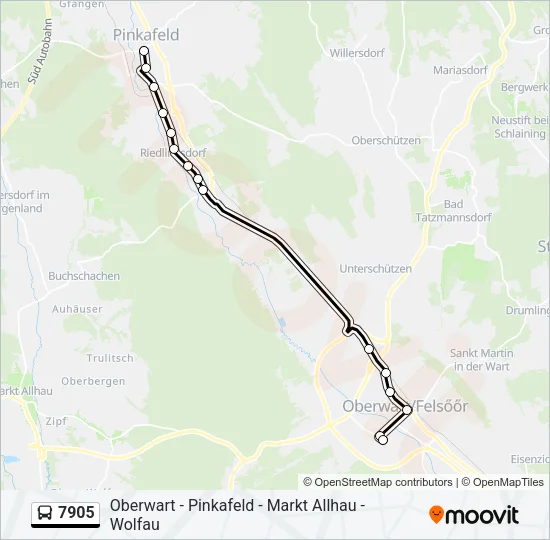 7905 Bus Line Map