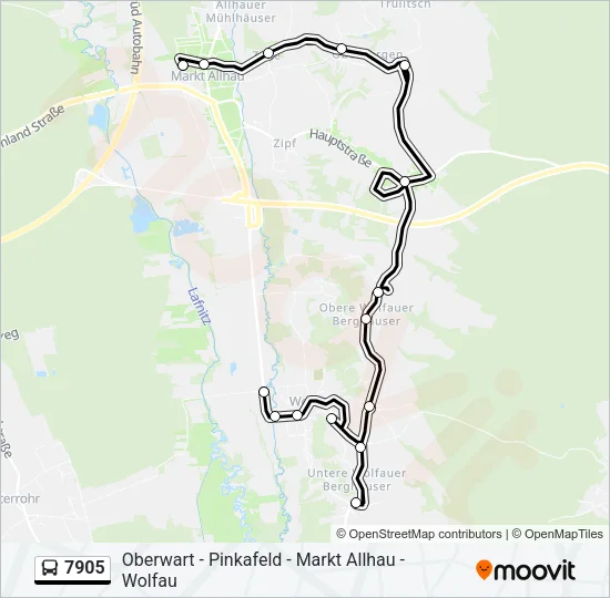 7905 Bus Line Map
