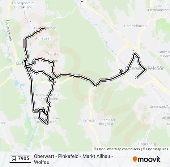 7905 Bus Line Map