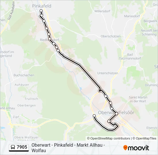7905 Bus Line Map