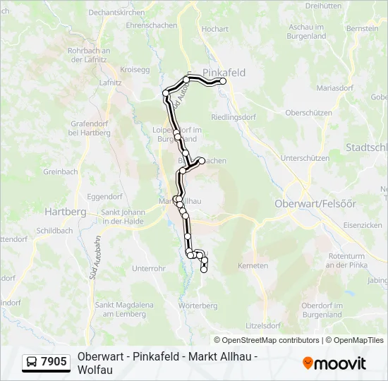 7905 Bus Line Map