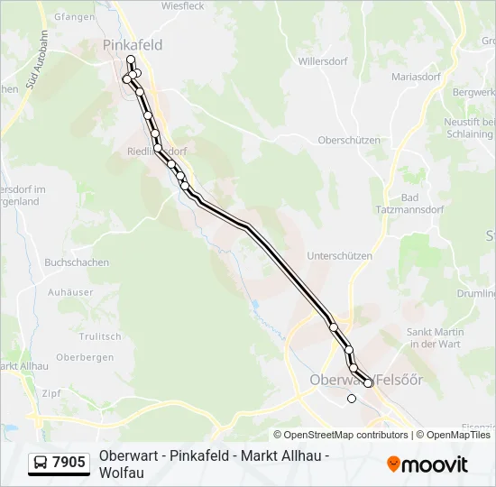 7905 Bus Line Map