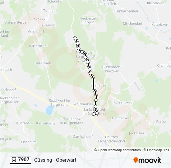 7907 Bus Line Map