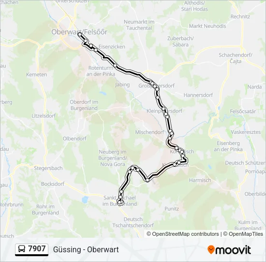 7907 Bus Line Map