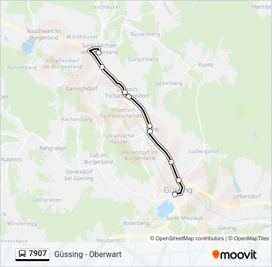 7907 Bus Line Map