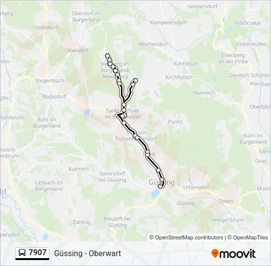 7907 Bus Line Map