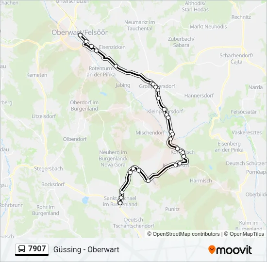 7907 Bus Line Map