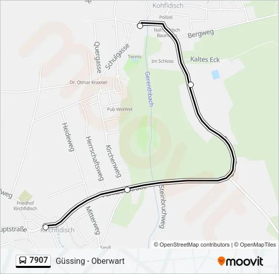 7907 Bus Line Map